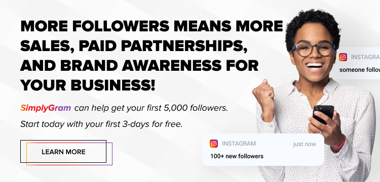 Instagram growth service banner